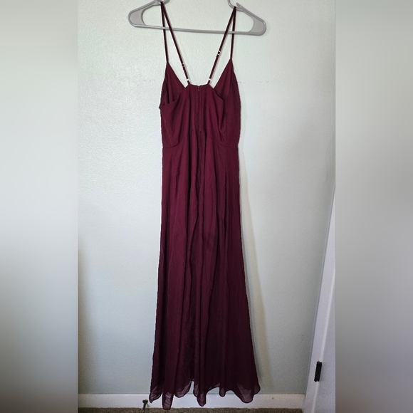 Birdy Grey Theresa Chiffon In Cabernet Bridesmaid Dress - Picture 3 of 6